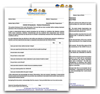 Pediatric Dental Healthcare COVID-19 Forms