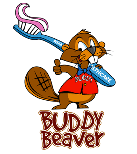 Kids love Buddy Beaver from Pediatric Dental Healthcare!