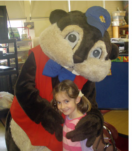 Kids love Buddy Beaver from Pediatric Dental Healthcare!