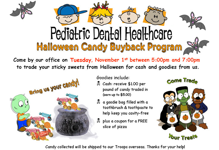 Save your teeth!  Take part in PDHC's Candy Buyback program!