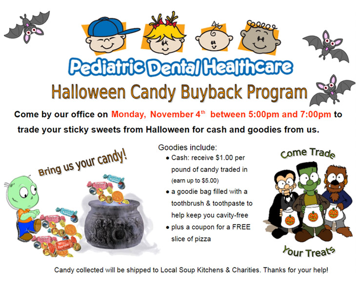 Save your teeth!  Take part in PDHC's Candy Buyback program!