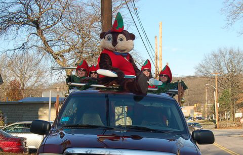 Buddy Beaver sighting in North Attleboro parade!