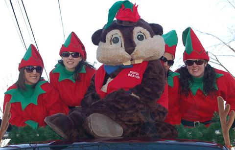 Buddy Beaver sighting in North Attleboro parade!